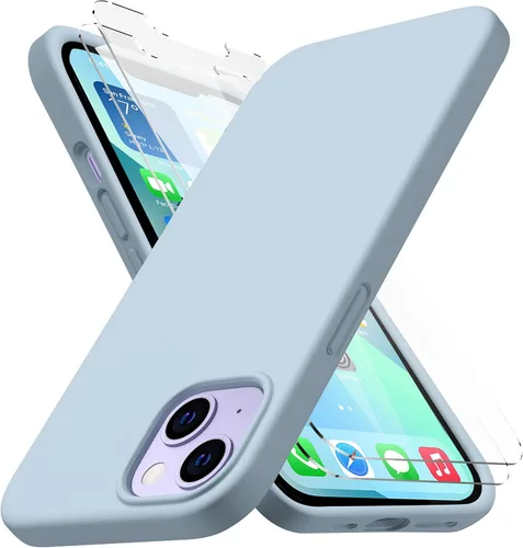 Vista 11 de CellEver Funda de silicona resistente para iPhone 12 y 12 Pro, dos protectores de pantalla de vidrio inastillables, protección militar contra Negro