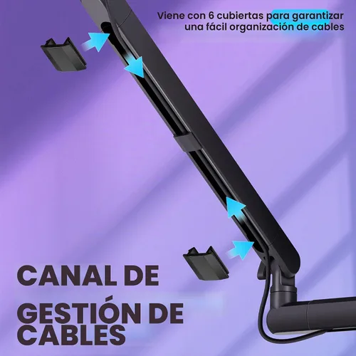 Vista 7 de CAHAYA Brazo de brazo para micrófono, soporte de brazo de micrófono ajustable de perfil bajo con poste de extensión de 3.5 pulgadas, adaptador