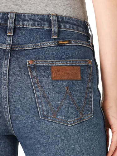 Vista 4 de Wrangler Jeans retro de talle alto para mujer, Verde