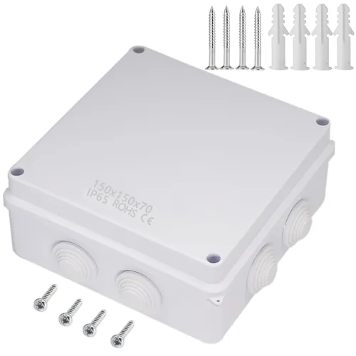 Vista 15 de Zulkit Caja de conexiones de plástico ABS IP55 a prueba de polvo e impermeable, cajas eléctricas universales para proyectos, carcasa, color blanco