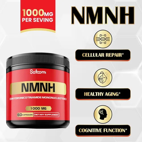 Vista 4 de NMNH (mononucleótido de dihidronicotinamida) -alternativa al suplemento NMN - 1000 mg por porción NAD Suplemento para apoyar NAD - 60 cápsulas - 30