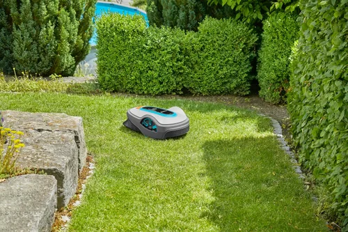 Vista 8 de GARDENA 15101-20 SILENO Life - Cortacésped robótico automático, con aplicación Bluetooth y cable delimitador, uno de los más silenciosos de su