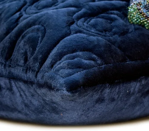 Vista 52 de The HomeCentric Funda de almohada con cremallera, funda de cojín azul de 12 x 12 pulgadas, funda de cojín de algodón bordado para sofá, diseño