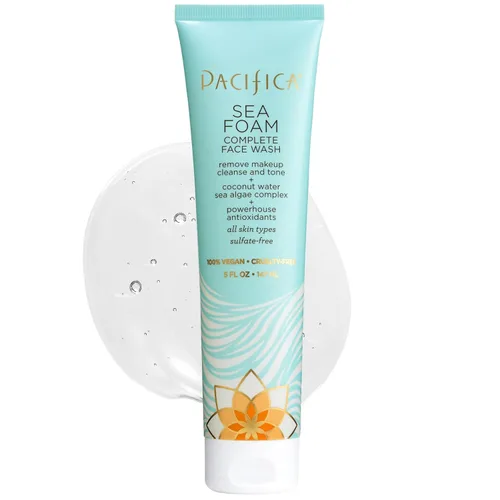 Vista 16 de Pacifica Dúo de lavado facial – Limpiador iluminador con vitamina C Glow Baby + limpiador suave de espuma de mar, juego de lavado facial exfoliante
