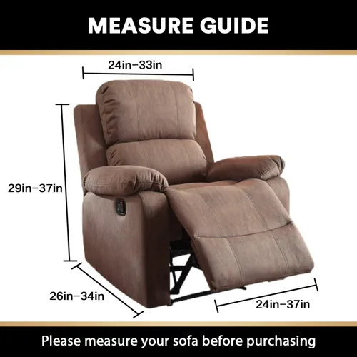 Vista 7 de PrinceDeco Funda para silla reclinable, 1 pieza, funda elástica para silla reclinable, protector de muebles con parte inferior elástica para silla