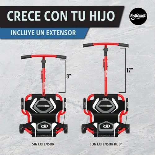 Vista 3 de EzyRoller Nuevo Pro-X Juguete Montable para Niños y Adultos - Rojo