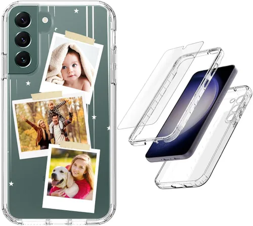 Vista 20 de Funda resistente personalizada para Samsung Galaxy S20 FE [protector de pantalla de vidrio templado] [carcasa de silicona suave] [parachoques de PC]