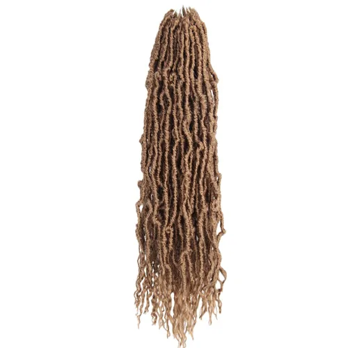 Vista 55 de BOHOBABE Rastas Sintéticas de Ganchillo de 10 Pulgadas, Rastas de Ganchillo Suaves Boho con Puntas Rizadas, Rastas Cortas de Diosa Bohemia de 1#