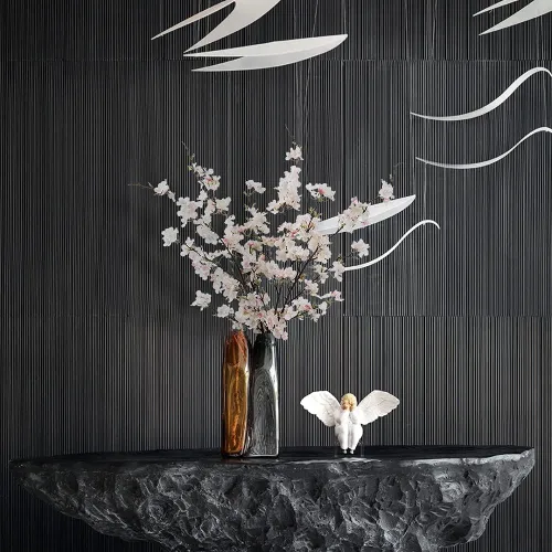 Vista 6 de LESING 4 tallos artificiales de flor de cerezo de 41.4 pulgadas, tallos largos realistas de seda falsa, ramas de flores artificiales para mesa