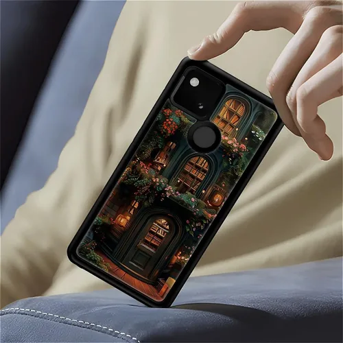 Vista 41 de Compatible con Google Pixel 4A 5G Mobile Case Creative Acrylic Panel trasero Silicona Protección Grip especialmente diseñado para Google Pixel 4A 5G