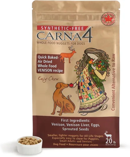 Vista 12 de CARNA4 All Life Stages Easy Chew - Alimento seco para perros con fórmula de venado (2.2 libras, venado) Venado de Nueva Zelanda pasturado, hígado