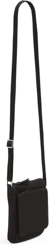 Vista 2 de Vera Bradley Mini bolso cruzado hipster de algodón para mujer con protección RFID, Negro algodón reciclado
