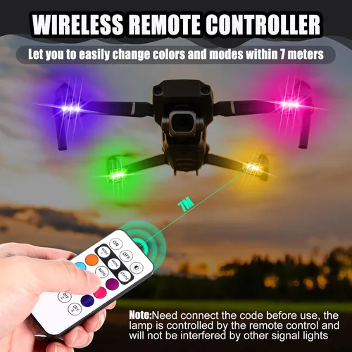 Vista 2 de Xuhal 12 piezas de luces estroboscópicas LED inalámbricas con control remoto, 8 colores RGB, alta luminosidad, impermeables, anticolisión, USB