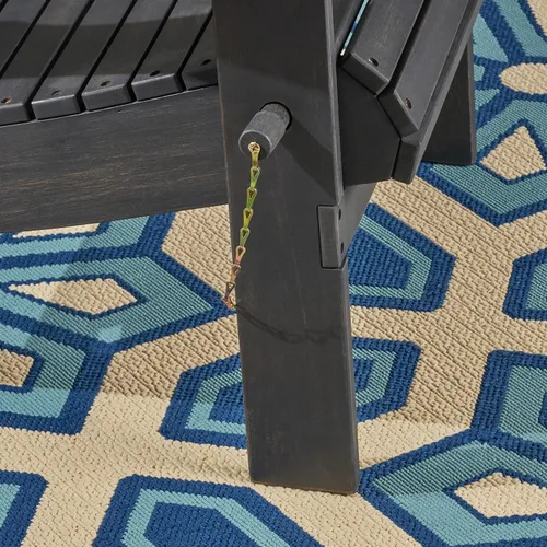 Vista 8 de Christopher Knight Home Cara Silla Adirondack plegable de madera de acacia para exteriores, acabado azul