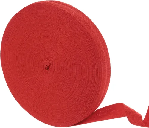 Vista 56 de uxcell Cinta de sarga de algodón de 50 yardas, cinta de espiga de 3/8 pulgadas para coser ropa, manualidades (azul)