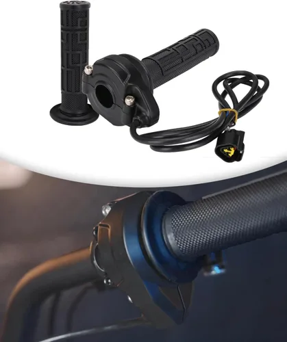 Vista 9 de Sur Ron - Conjunto de tubo de acelerador + empuñaduras, paquete de acelerador eléctrico para moto eléctrica Sur Ron Light Bee X/S, color negro