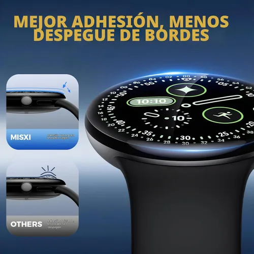 Vista 2 de Misxi 6 unidades de protector de pantalla transparente para Google Pixel Watch 4/3/2/1 41mm, TPU suave sin burbujas, autorreparable, instalación