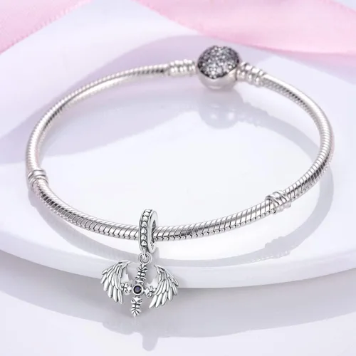 Vista 5 de Dije clásico para mujer, pulsera de plata de ley 925, regalo de cuentas, se puede combinar con mujeres y niñas