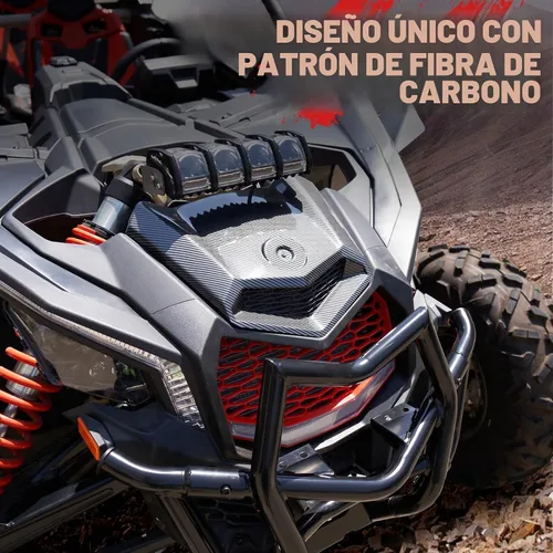 Vista 3 de A & UTV PRO Cuchara de capó Turbo con patrón de fibra de carbono para Can-Am Maverick X3 XDS XRS MAX Turbo R 2017-2024 2025, accesorios de kit