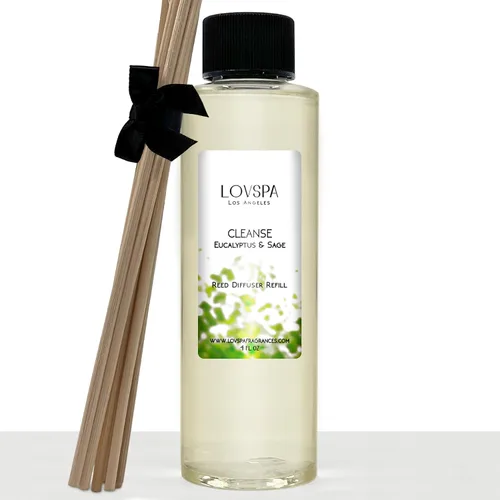 Vista 45 de Amber Romance - Recambio de aceite difusor de varillas con varillas de junco, ámbar cálido, sándalo y notas florales, aceites esenciales de lirio