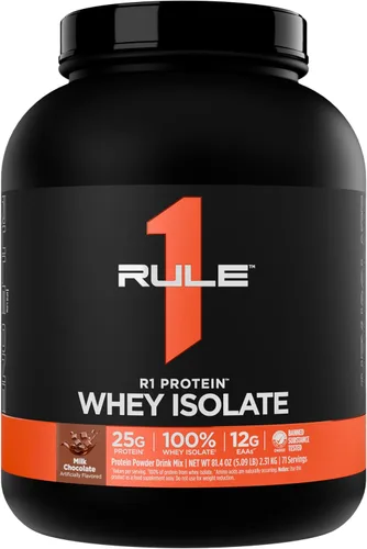 Vista 25 de Rule 1 Proteins R1 Protein Whey Isolate, crema de plátano, 23 porciones