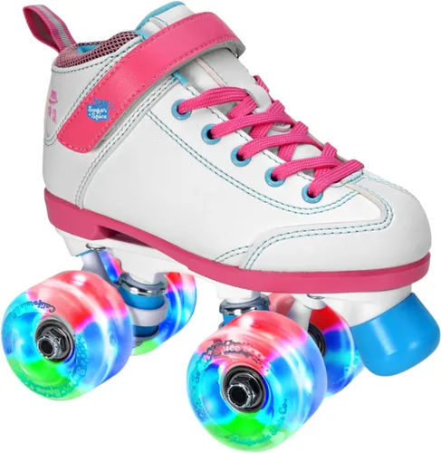 Vista 10 de Sure-Grip Sugar & Spice - Patines de ruedas para niños, botas de vinilo duraderas con acolchado cómodo, cuentan con ruedas iluminadas