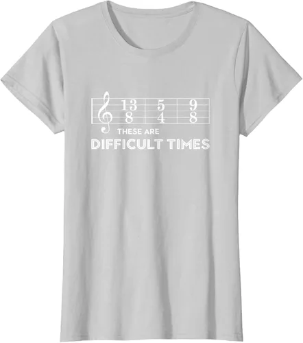 Vista 19 de Musician - Camiseta con texto en inglés "These are Difficult Times", talla S