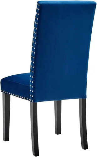 Vista 5 de Modway Parcel Performance - Juego de 2 sillas auxiliares de terciopelo para comedor, color azul marino