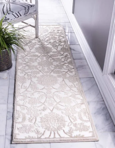 Vista 15 de Unique Loom Colección Rushmore Alfombra de Área - Taft (2' x 3' 1" Rectángulo, Blanco Nieve/Beige)