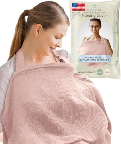 Vista 8 de Kiddycare Funda de lactancia, fundas de muselina de algodón para lactancia de privacidad, suave con la piel del bebé, fundas discretas