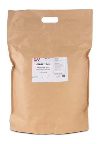 Vista 8 de BVV Celite 545 Tierra de diatomeas (grado de códice alimentario) Bolsa de 4,5 micrón-50 libras