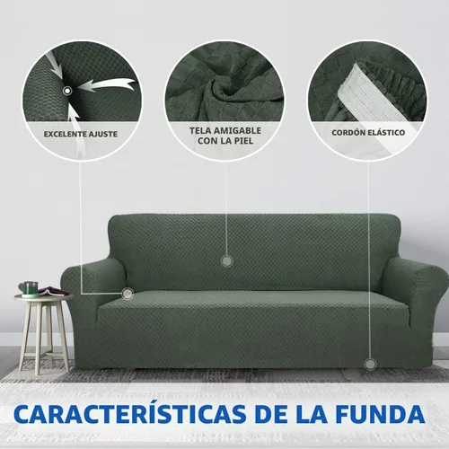 Vista 5 de ZNSAYOTX 1 Funda de silla Jacquard para sala de estar, funda de silla de alta elasticidad con brazos, antideslizante, apta para mascotas, funda