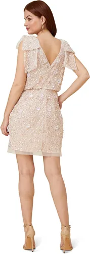 Vista 2 de Adrianna Papell Vestido de lazo con cuentas para mujer