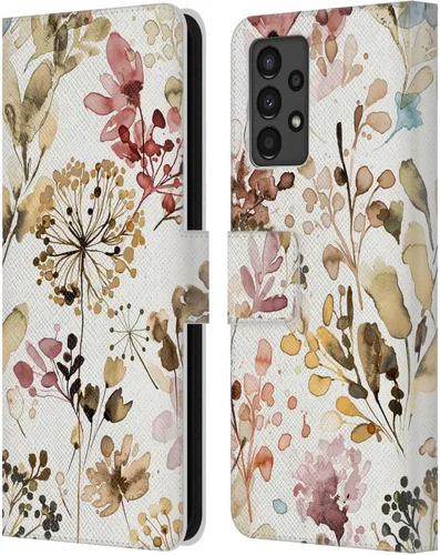 Vista 93 de Head Case Designs Officially Licensed Ninola Beige Wild Grasses Leather Wallet Case Compatible with Samsung Galaxy A07 4G