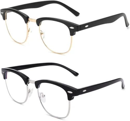 Vista 14 de Pro Acme Gafas de bloqueo de luz azul Semi Rimless Frame Filter Blue Ray Gafas de computadora