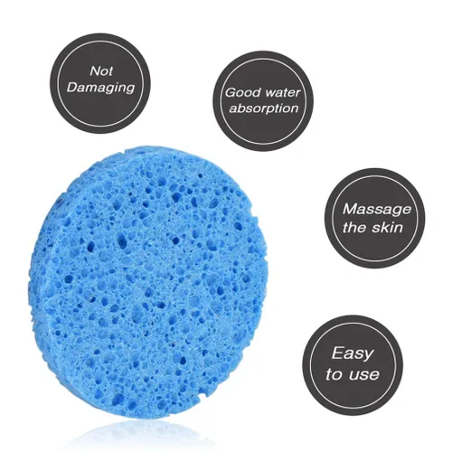 Vista 4 de Esponjas para Maquillaje Esponja de eliminación de maquillaje, 10 piezas comprimidas de celulosa natural esponja facial Comprimir Esponja