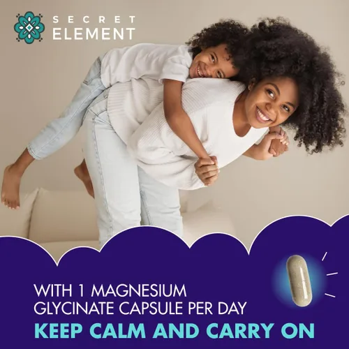 Vista 7 de Cápsulas de glicinato de magnesio de 500 MG, suplemento de magnesio para adultos y niños con Kava Kava, alta absorción, vegano y sin OMG, 120