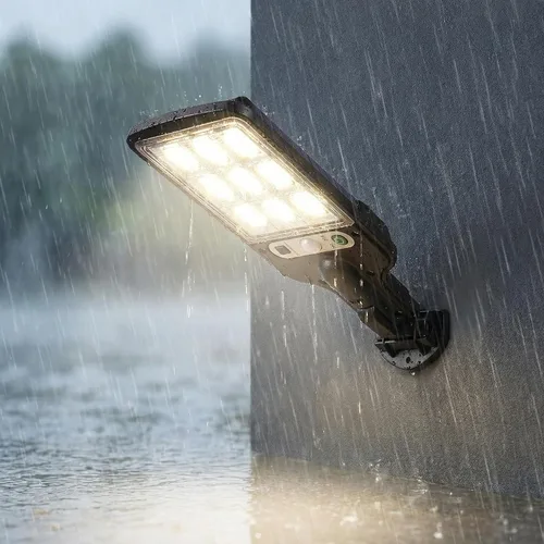 Vista 8 de Luces solares de calle al aire libre, luces solares al aire libre de ángulo amplio, luces de inundación solares con sensor de movimiento