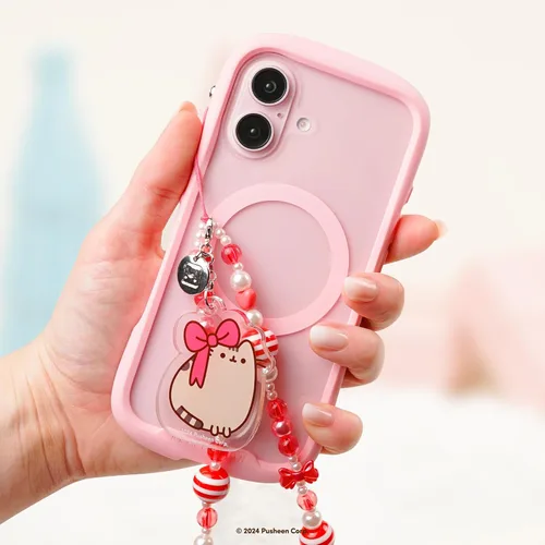 Vista 3 de Pusheen - Funda compatible con AirPods 3 [Pusheen & Stormy] + dije de teléfono Pusheen [Navidad]