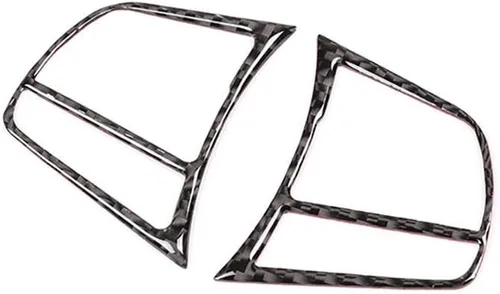 Vista 5 de YIWANG Adhesivo de botón de volante de fibra de carbono real para automóvil, 2 unidades, para BMW 3 4 Series F30 F33 F36 2013-2019 Accesorios