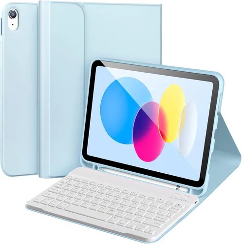 Vista 11 de AHYWTAN Funda para iPad 11/10ª generación con teclado, funda de teclado Bluetooth desmontable para iPad A16 2025 de 11 pulgadas/10ª generación 2022