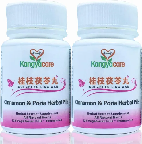 Vista 6 de GUI Zhi Fu Ling Wan - Pastillas de canela y pera, alivio natural del ciclo, ayuda a los calambres menstruales, hinchazón, molestias del período