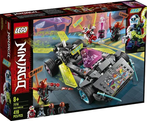 Vista 4 de LEGO NINJAGO Auto de juguete Ninja Tuner 71710, kit de construcción para niños (419 piezas)