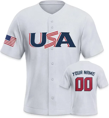 Vista 24 de Custom 2026 World Baseball Jersey Sports Shirt for Fans Men Youth Women Gifts Personalize Your Name Number S-6XL