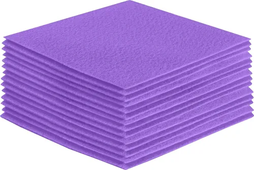 Vista 192 de FabricLA Hojas de fieltro acrílico para manualidades, cuadrados de fieltro precortados suaves de 4 x 4 pulgadas (3.9 in x 3.9 in), utiliza hojas