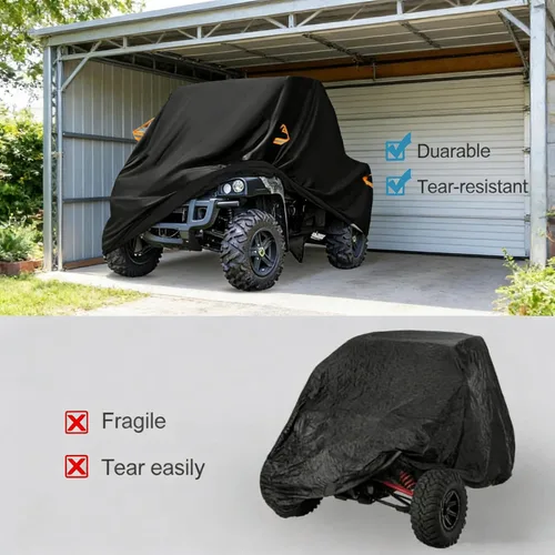 Vista 2 de REVXON UTV Cover for CFMoto UForce 1000 2003-2023, Black Oxford Cloth Heavy Duty Watertight SXS Side By Side Cover All Weather Outdoor Protection
