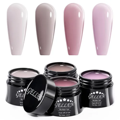 Vista 12 de GELLEN Gel constructor para uñas - Gel duro 10 en 1 para esculpir la Azul Amarillo Rojo Verde