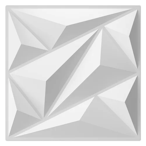 Vista 15 de Art3dwallpanels Paquete de 20 paneles de pared 3D para decoración de pared interior, 12 x 12 pulgadas, paneles de diamante blanco para sala