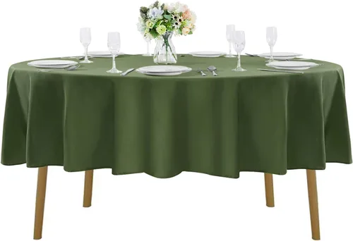Vista 131 de Mantel rectangular de tela de poliéster lavable de 60 x 120 pulgadas, para decoración de bodas, fiestas, comedores, banquetes