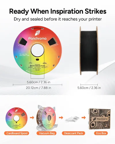 Vista 6 de Polymaker Panchroma - Filamento PLA mate de 0.07 in, 2.2 lbs, madera de Madera mate de doble degradado